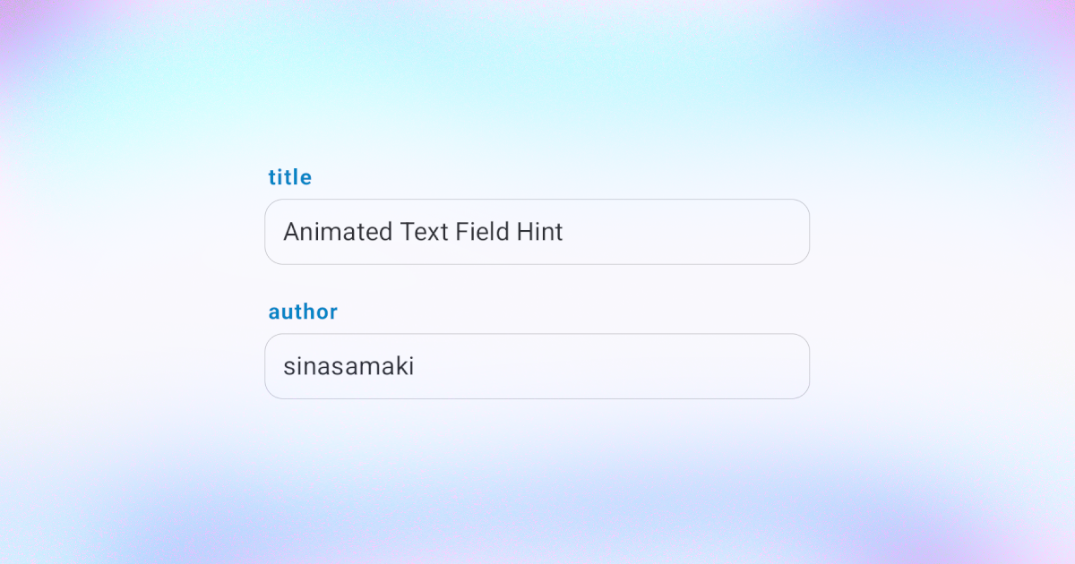 Animated Text Field Hint in Jetpack Compose