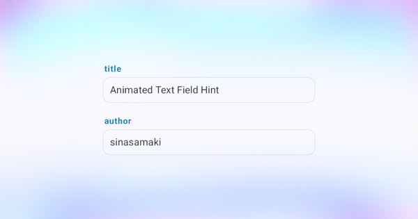 Animated Text Field Hint in Jetpack Compose